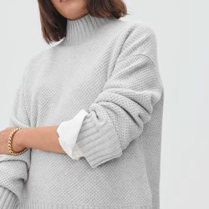 Everlane Cashmere Stroopwafel Turtleneck in Gray